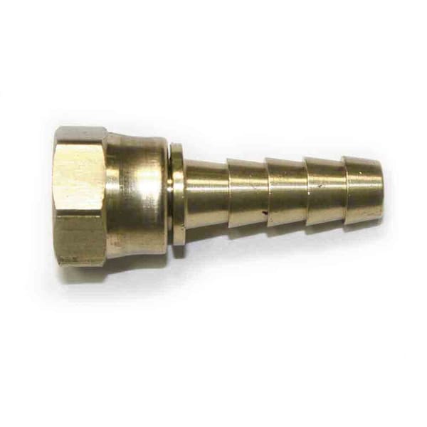 Interstate Pneumatics Brass Hose Fitting, Connector, 5/16 Inch Swivel Barb x 1/4 Inch Female NPT End FFS145 - main